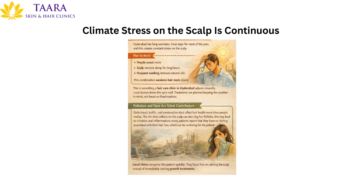 Climate Stress on the Scalp Is Continuous-hair care clinic in hyderabad