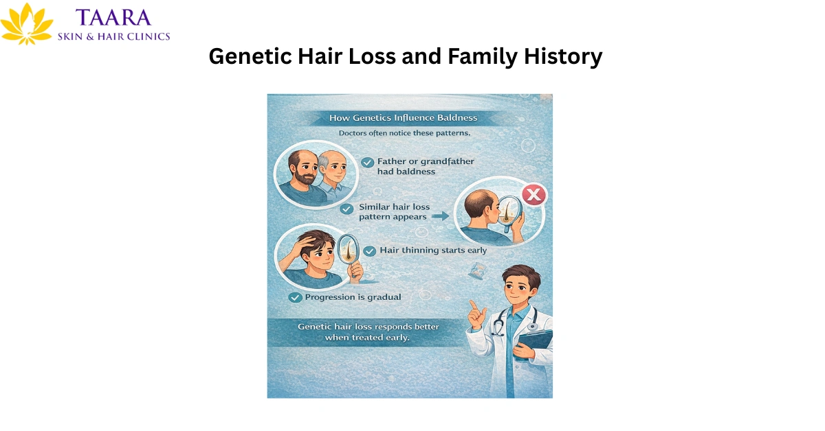 Genetic hair loss and family history-male pattern baldness treatment