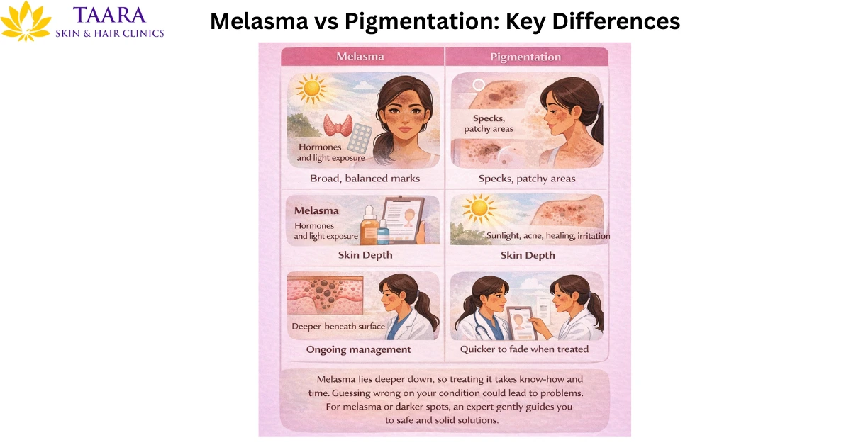 melasma pigmentation key difference