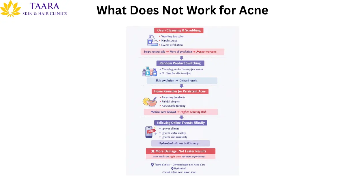 what does not work for acne