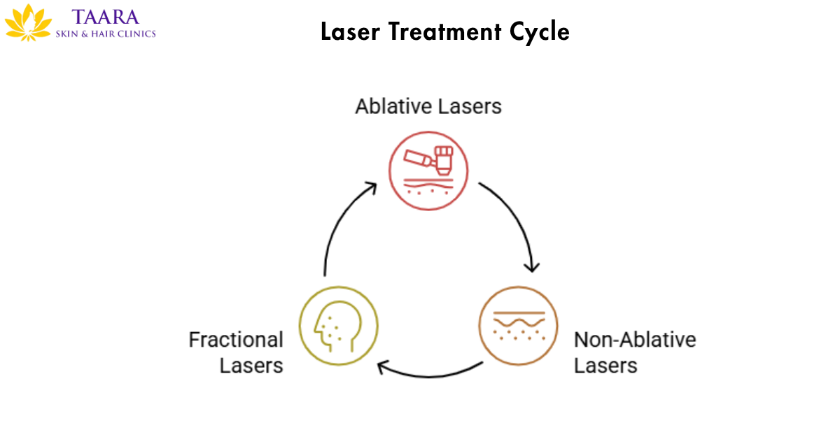 Laser treatment cycle